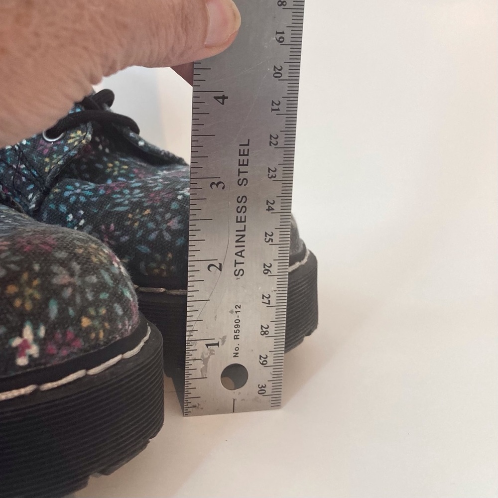 Sincerely Jules Floral Ankle Boots Chunky Combat Style Zip and Lace Up  Size 8 - Picture 11 of 13